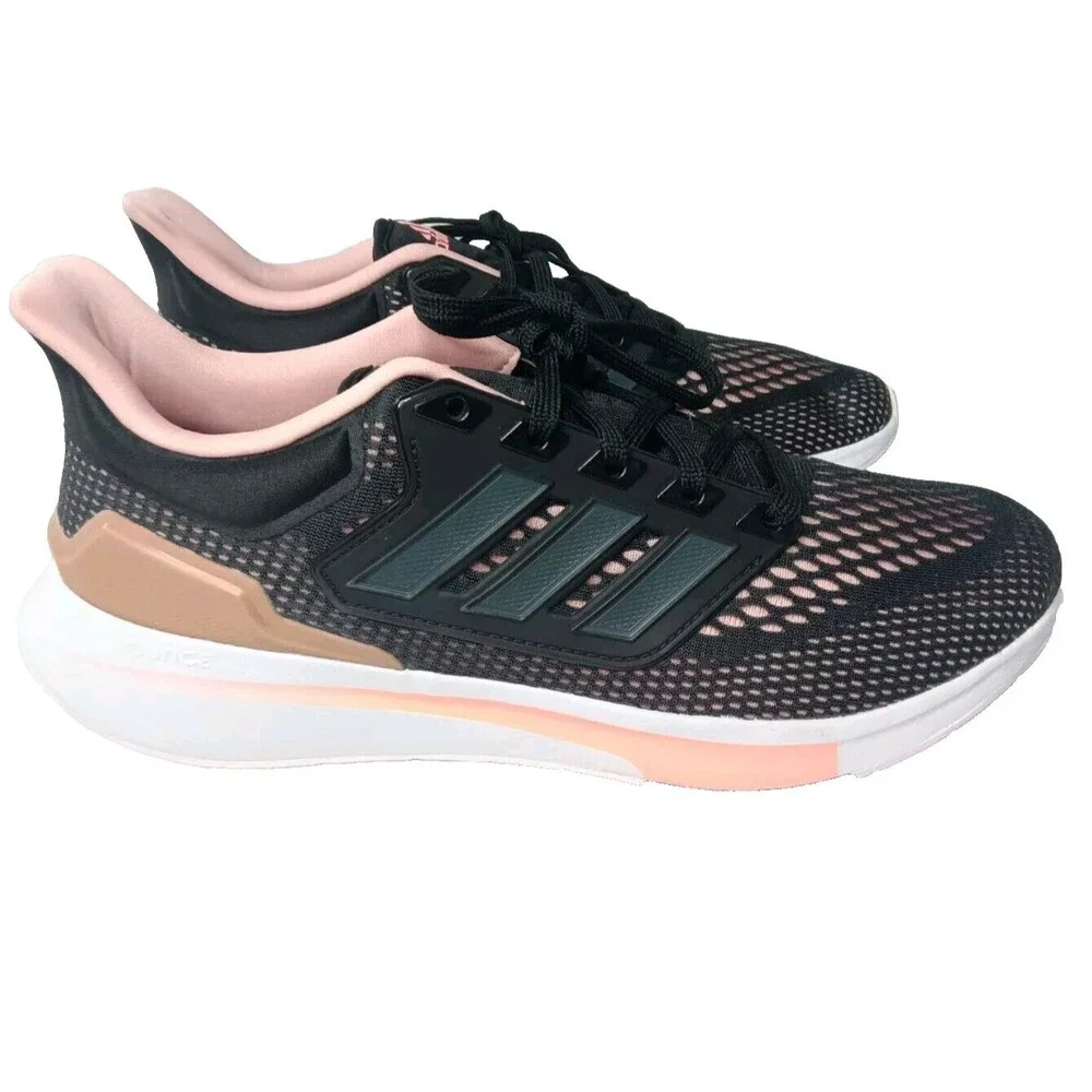 Adidas EQ21 Run Shoes Women's Size 10 Black & Mauve GZ0589